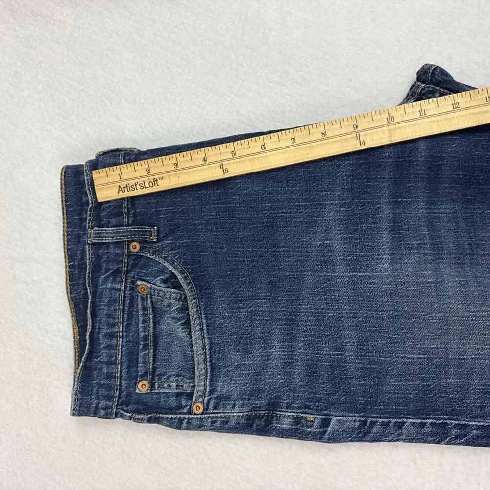 Levi’s 505 Regular Fit Jeans Mens 38x30 Blue Straight Leg Denim Stretch